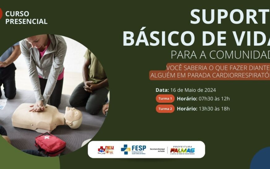 Curso sobre Suporte Básico de Vida recebe inscrições gratuitas da comunidade