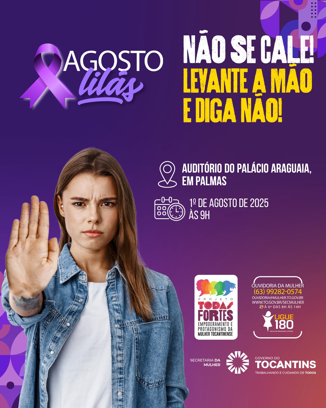 Agosto Lilás no Tocantins: Prevenção, Cuidado e Tecnologia a Serviço da Vida