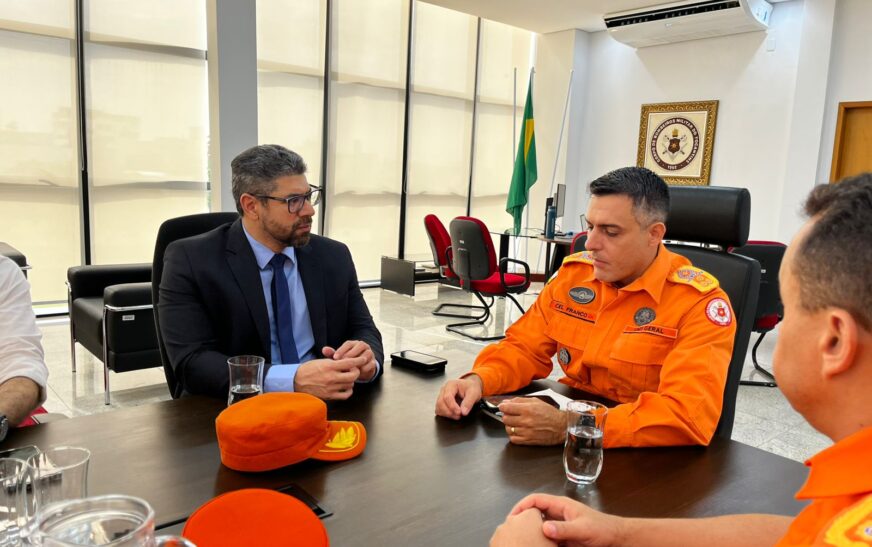 Secretário de Segurança Pública e Comandante-Geral do Corpo de Bombeiros discutem projetos conjuntos